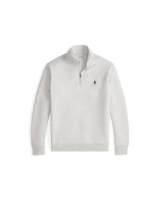 Polo Ralph Lauren Gray Tech Fleece Half-Zip Pullover for men