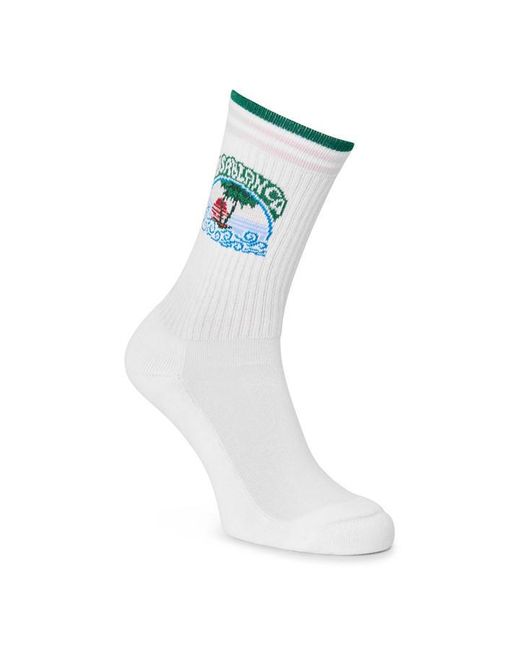 Casablanca Blue Casa Palm Tree Sock Sn64 for men