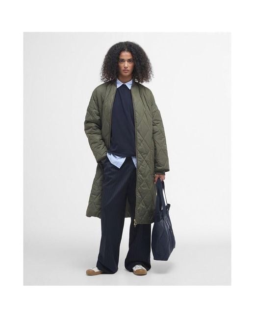 Barbour Multicolor Rhea Diamond Quilted Longline Jacket