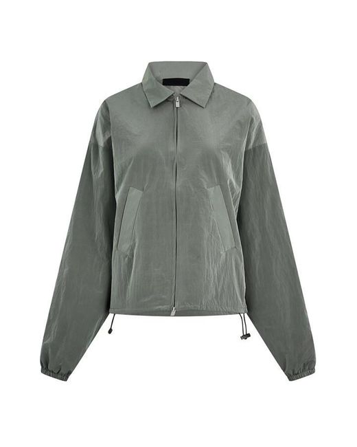 Fear of God ESSENTIALS: Gray Shell Bomber Jacket