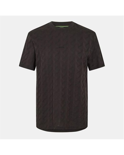 Boss Black Mirror Cotton Short Sleeve Moisture Managing T-Shirt for men