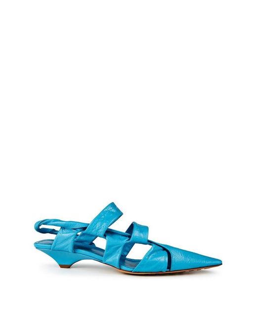 Bottega Veneta Blue Slingbacks