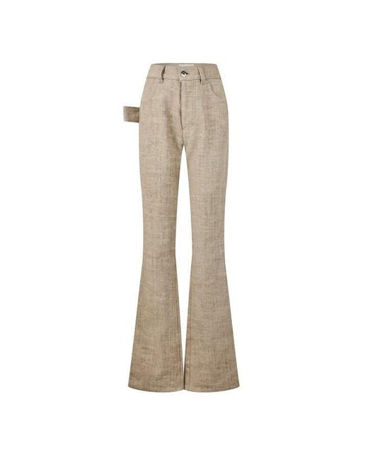 Bottega Veneta Natural Straight Trousers