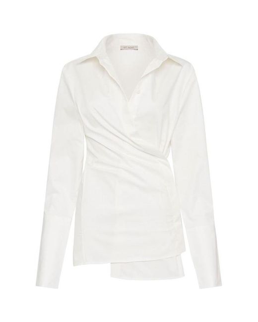St. Agni White Wrap Shirt