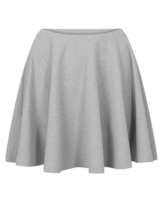 Norma Kamali Gray Flared Mini Skirt