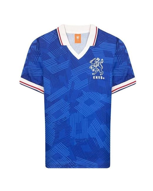 Score Draw Blue Netherlands Away 1998 Retro Football Shirt for men