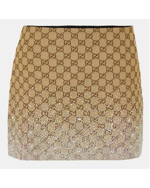 Gucci Natural Canvas Mini Skirt