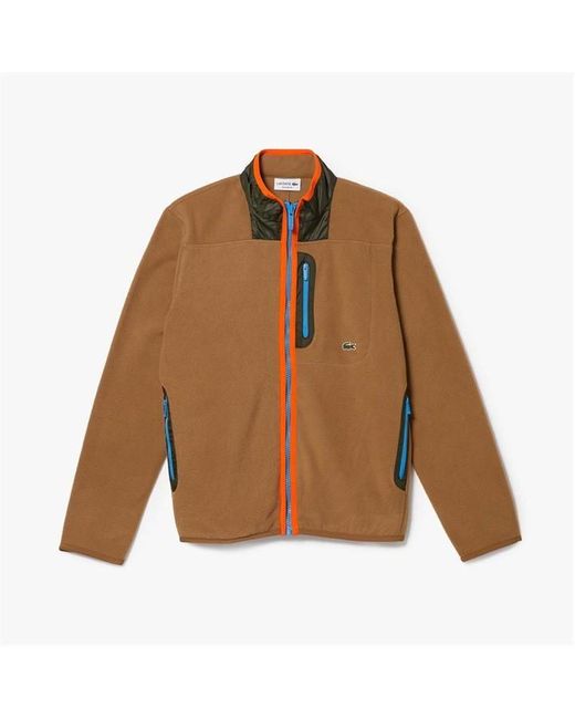 Lacoste Brown Fleece Jacket for men