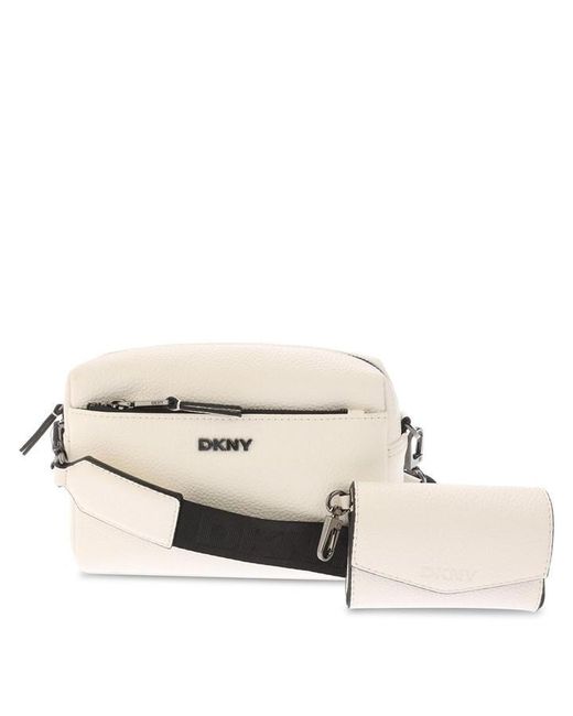 DKNY White Tate Crossbody Bag