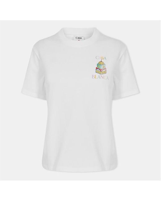 Casablanca White Casa Object Oversized T-Shirt