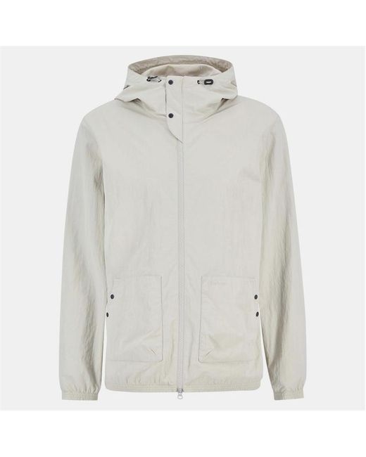 Barbour Gray Riverdale Showerproof Hooded Long Sleeve Rain Anorak for men