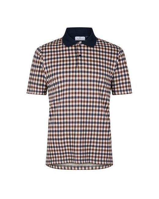 Aquascutum Black Checked Polo for men