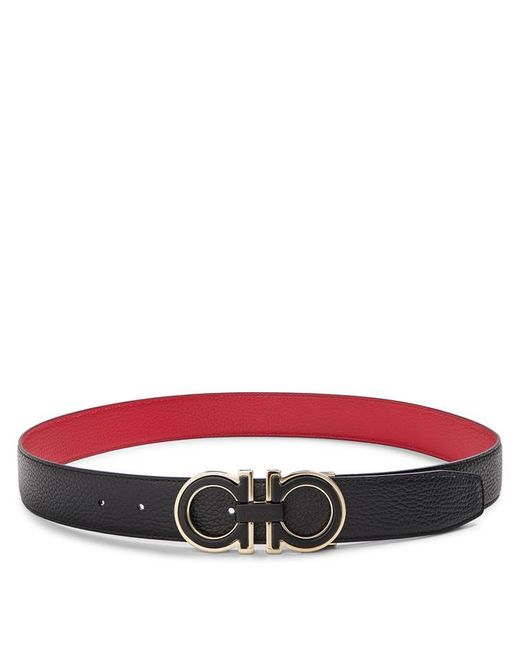 Ferragamo Black Leather Belt for men