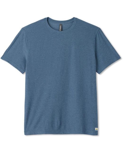 vuori Blue Strato Tech Short Sleeve Performance Gym Top for men