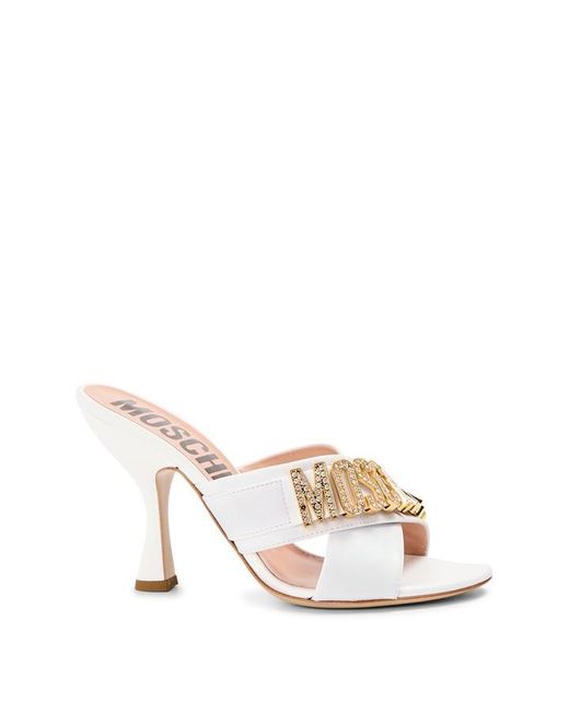 Moschino Metallic Heeled Mules