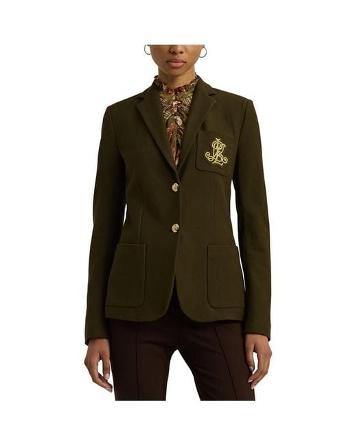 Ralph Lauren Green Bullion Jacquard Blazer