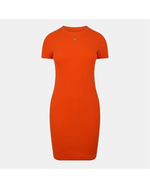 Givenchy Orange Ribbed Dress