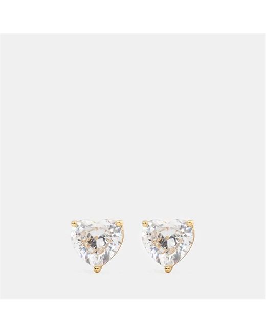 Kate Spade Metallic My Love Glitter Heart Stud Earrings