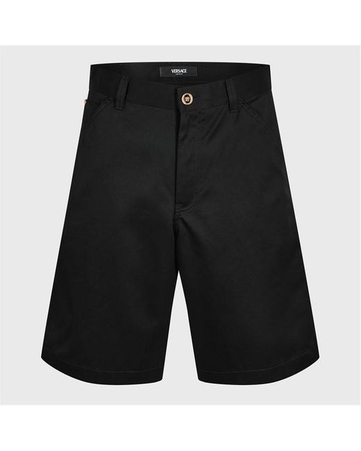 Versace Black Cargo Shorts for men