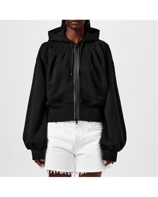 Lanvin Black Zip Hoodie Ld43