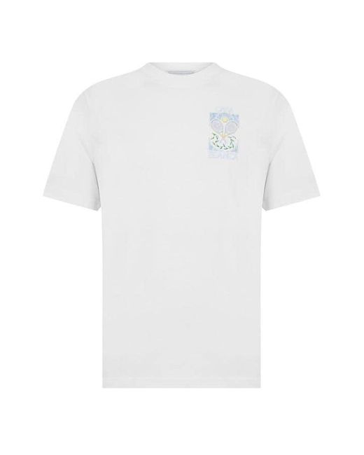 Casablancabrand White Tennis Racket T-shirt for men