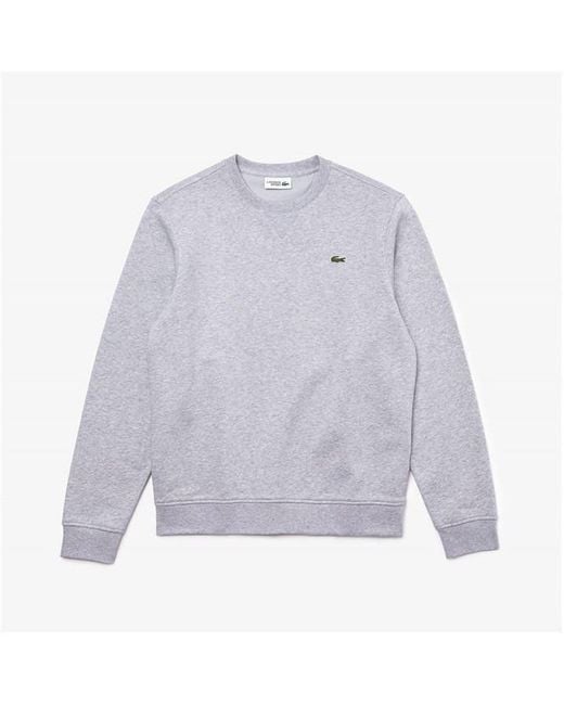 Lacoste White Fleece Sweatshirt for men