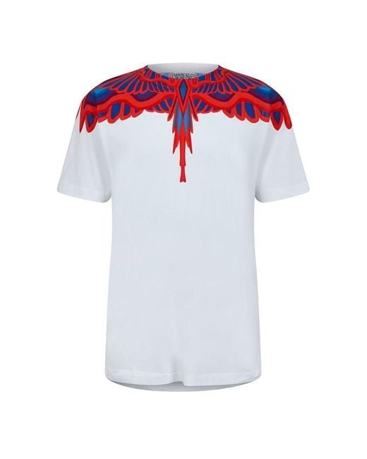 Marcelo Burlon Red Curves Wing T-Shirt for men