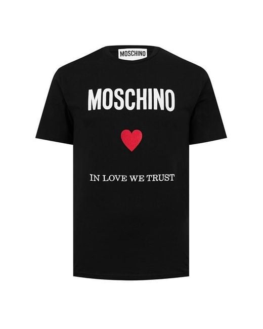 Moschino Black Paint Tee Sn44 for men