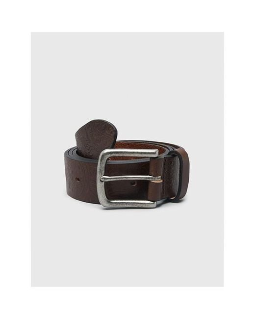 Pretty Green Black Pretty Pg Paisley Belt for men