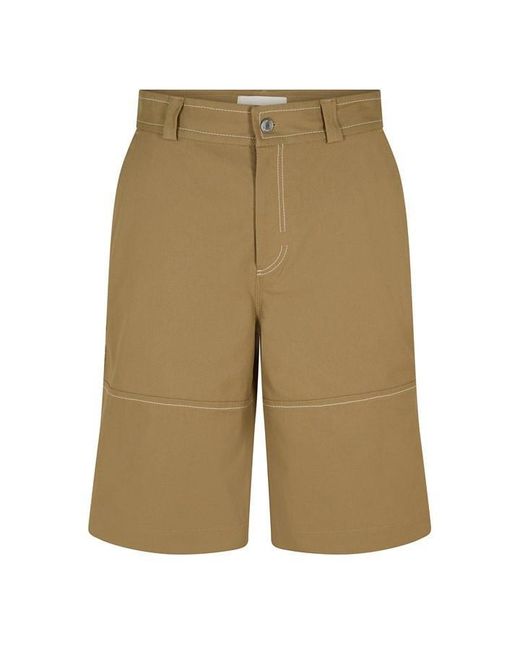 AMI Green Worker Chino Shorts for men
