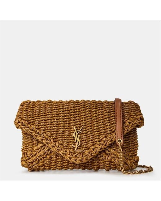 Saint Laurent Brown Saint Raffia Woc
