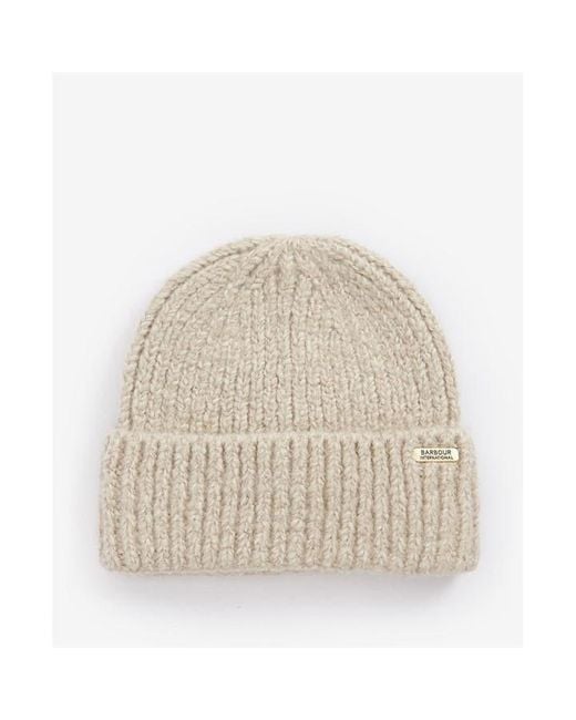 Barbour Natural Sequin Embellished Knit Beanie