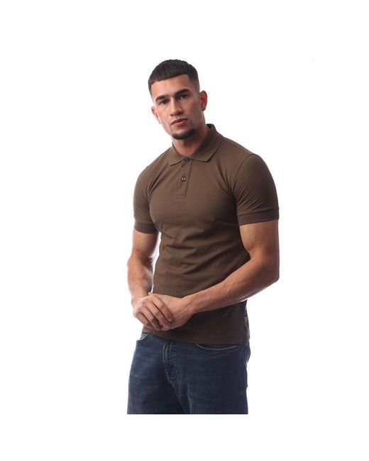 Boss Brown Firenze Short-Sleeve Polo Shirt With Logo Detail for men