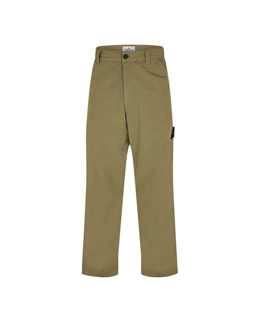 Stone Island Green Ripstop Chinos for men