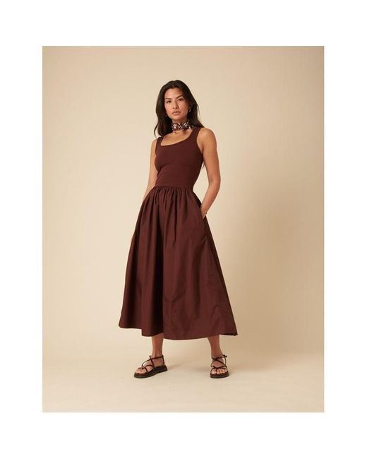 Nobody's Child Brown Colorado Midi Dress