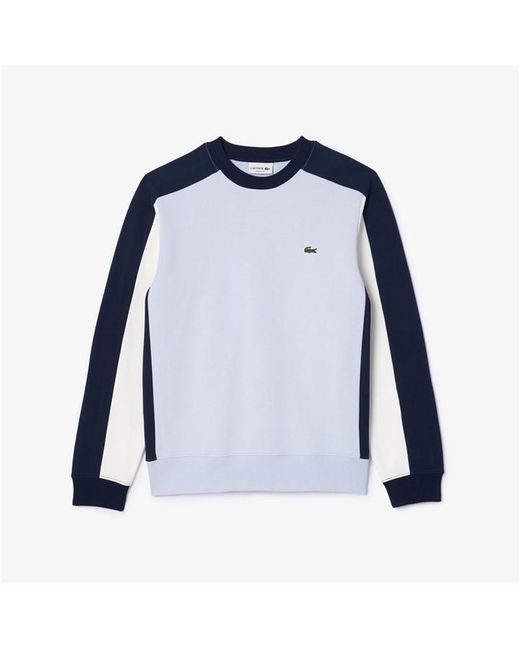 Lacoste Blue Colour Block Crewneck Sweatshirt for men