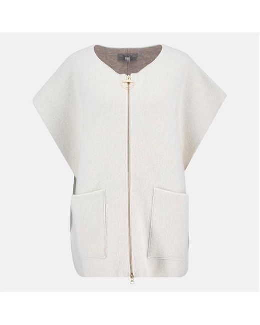 Barbour White Martha Sweater Vest