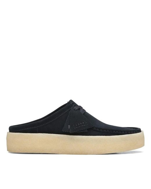 Clarks Blue Wallabee Cup Suede Shoes for men