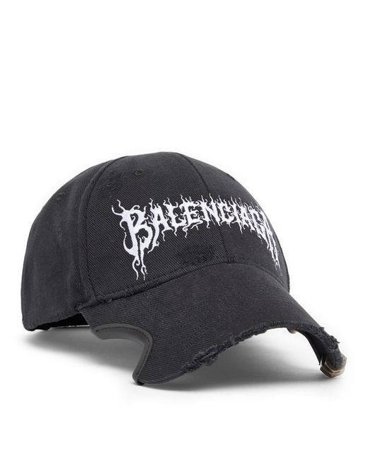 Balenciaga Black Diy Metal Outline Cap for men