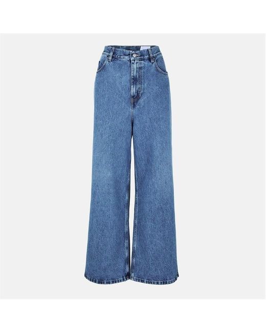 Axel Arigato Blue Clara High-Rise Wide Leg Jeans