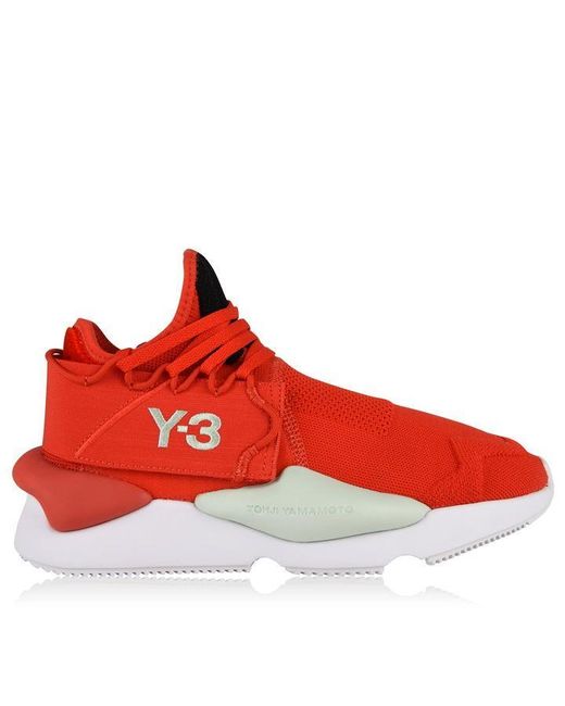 Y-3 Red Kaiwa Knit Trainers for men