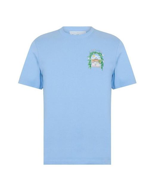 Casablancabrand Blue L'arche Tennis Club T-shirt for men
