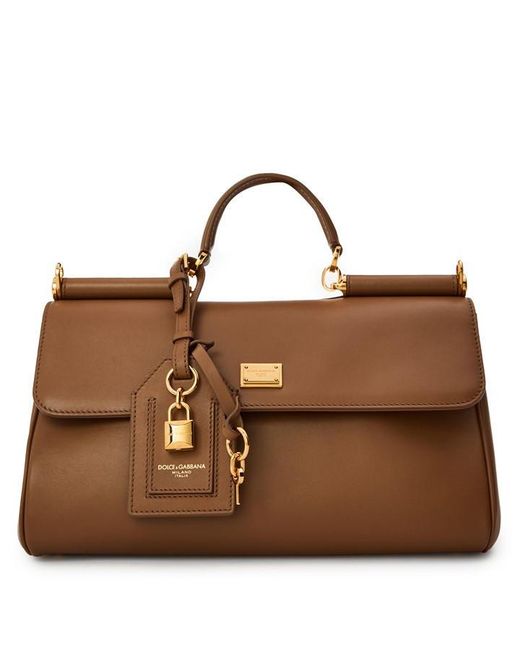 Dolce & Gabbana Brown My Sicily Top Handle Bag