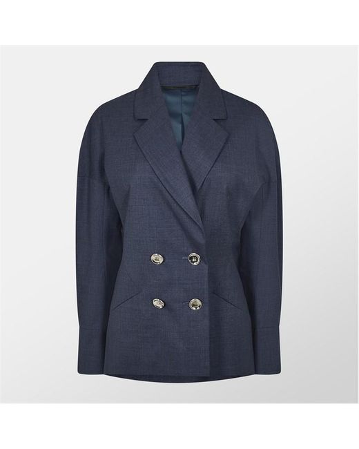 Givenchy Blue Wool Long Sleeve Slim Fit Blazer