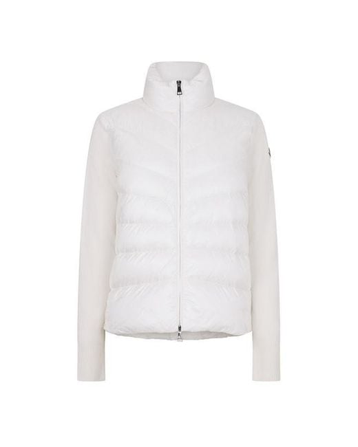 Moncler White Quilt Cardi Ld64