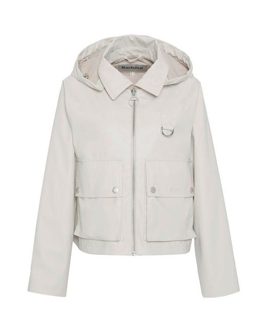 Barbour Gray June Showerproof Rain Anorak