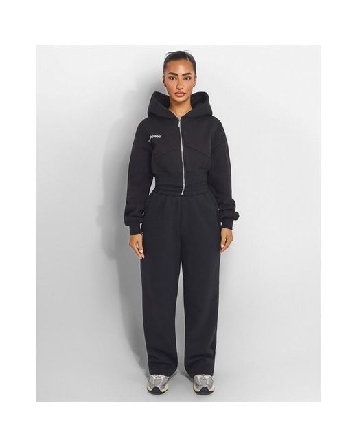 Mars the Label Black Classics Cropped Zip Hoodie