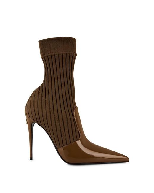 Dolce & Gabbana Brown Dg Sock Bt Ld34