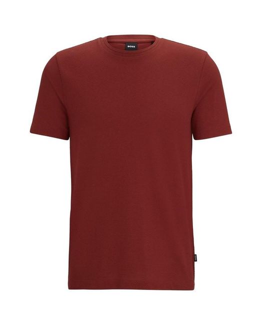 Boss Red Tiburt Bubble Jacquard Structure T-Shirt for men