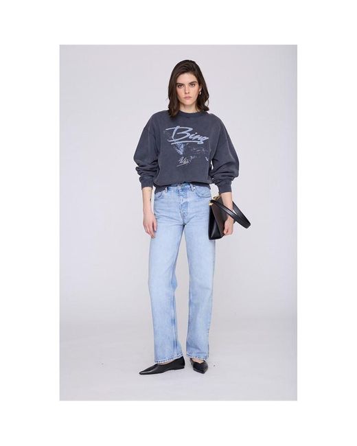 Anine Bing Blue Crew Sweatshirt